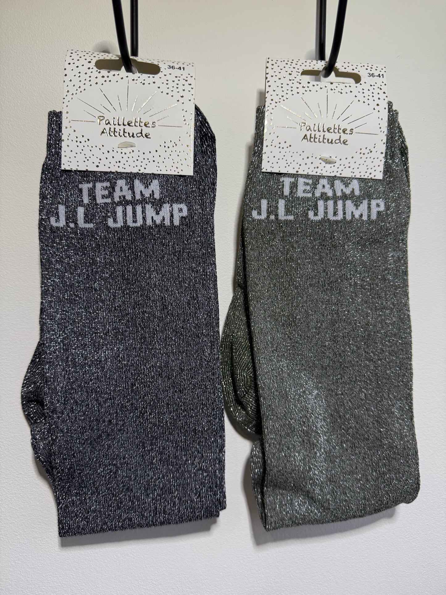 Chaussettes d’équitation à paillettes – Team JL Jump