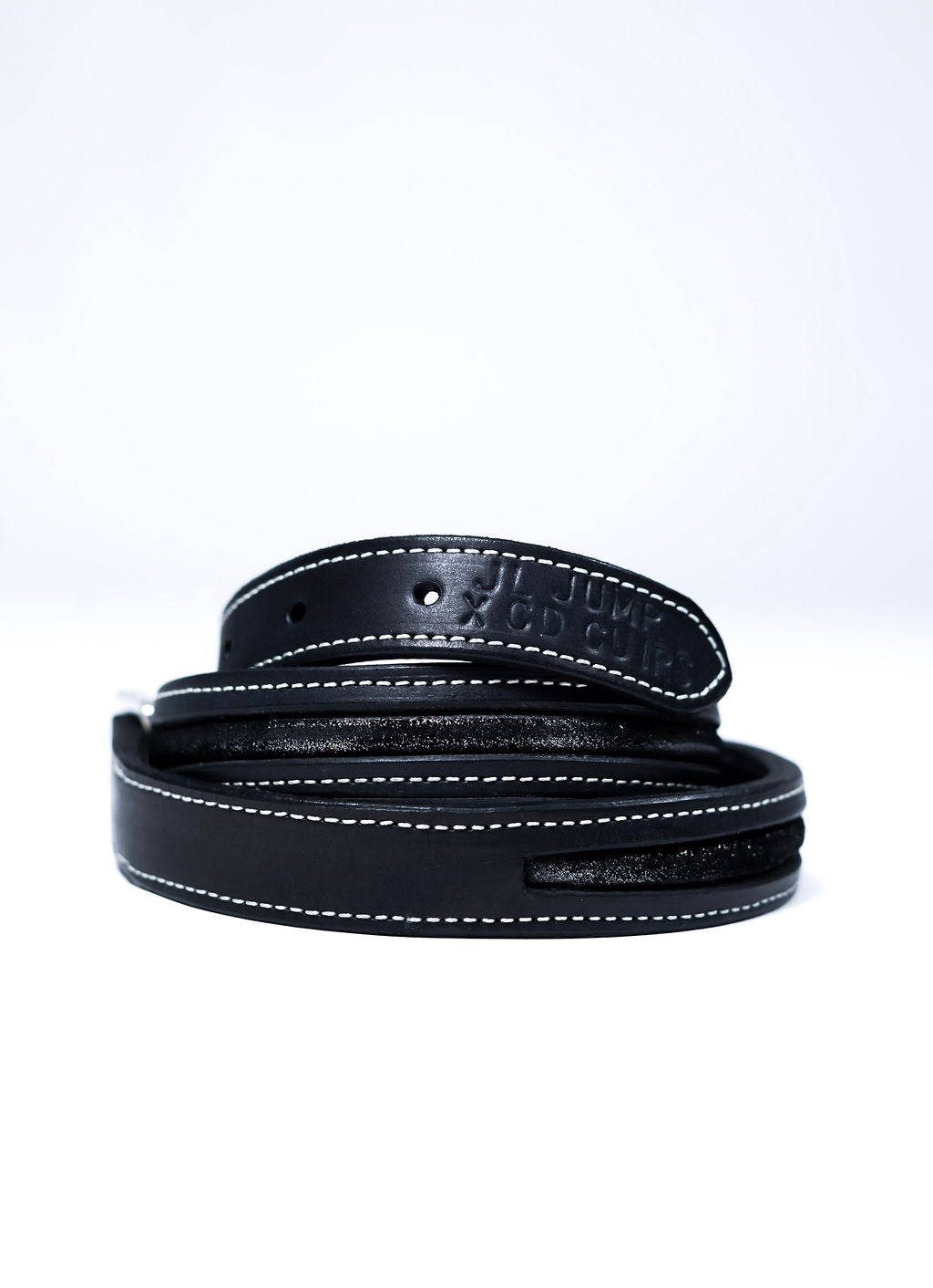 ceinture cavalier cuir noir jljump