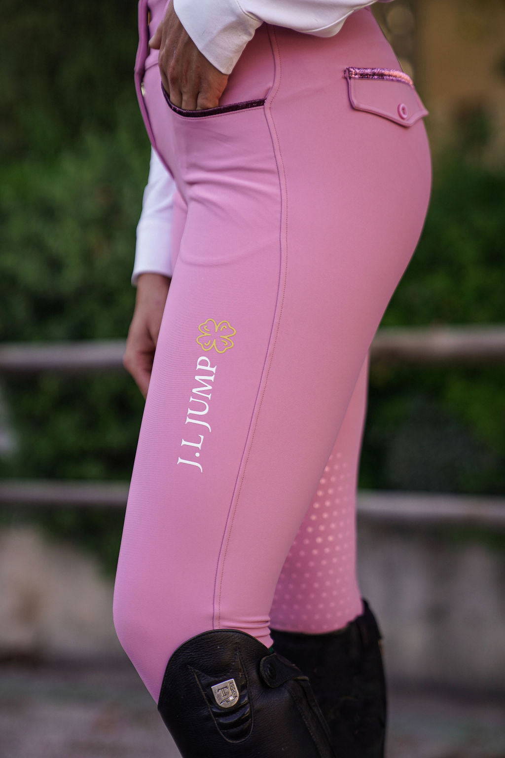 pantalon d'équitation rose haut de gamme