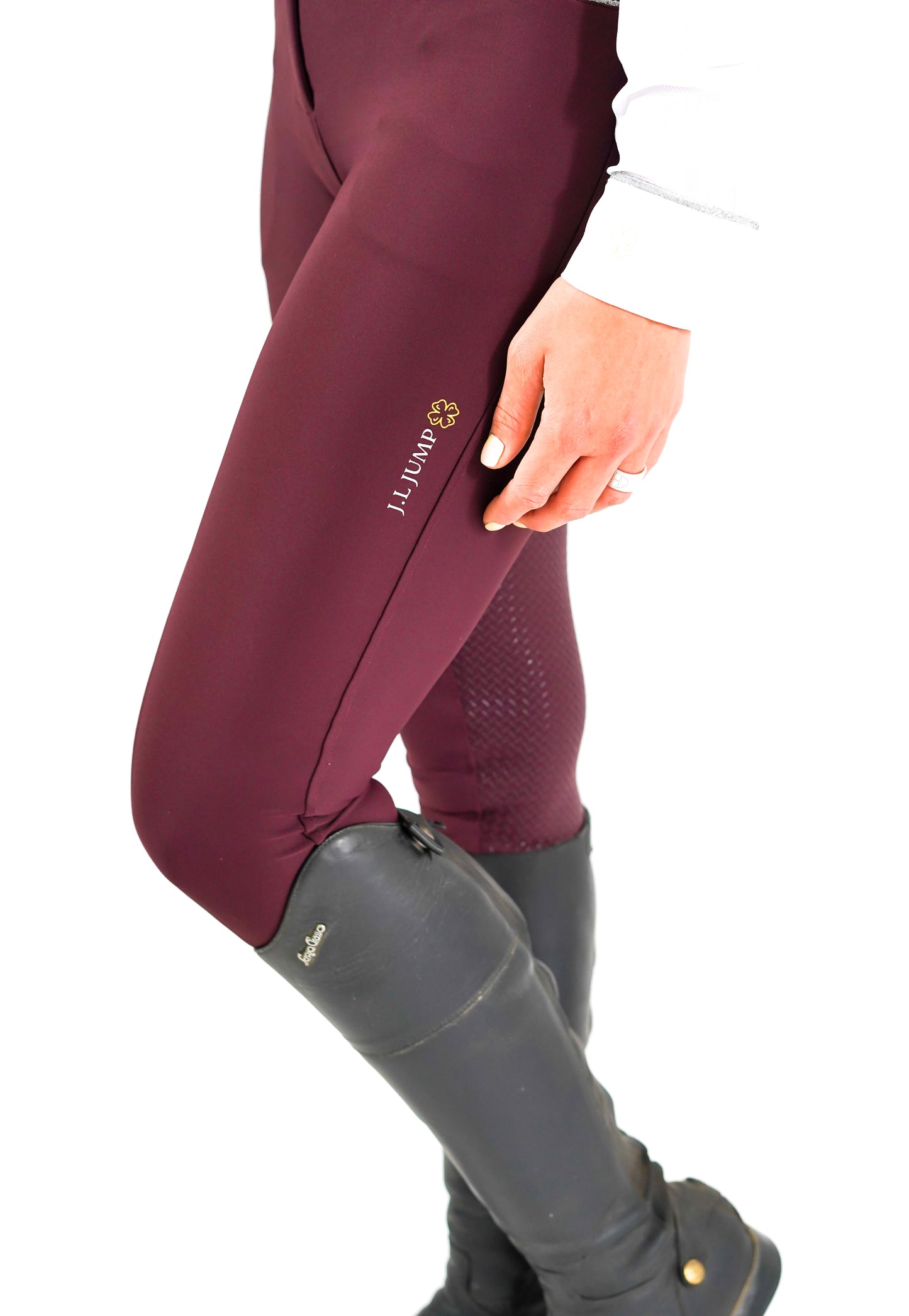 pantalon cavalière prune confortable lycra