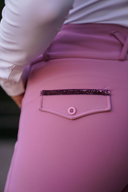 pantalon cavaliere belinda rose strass