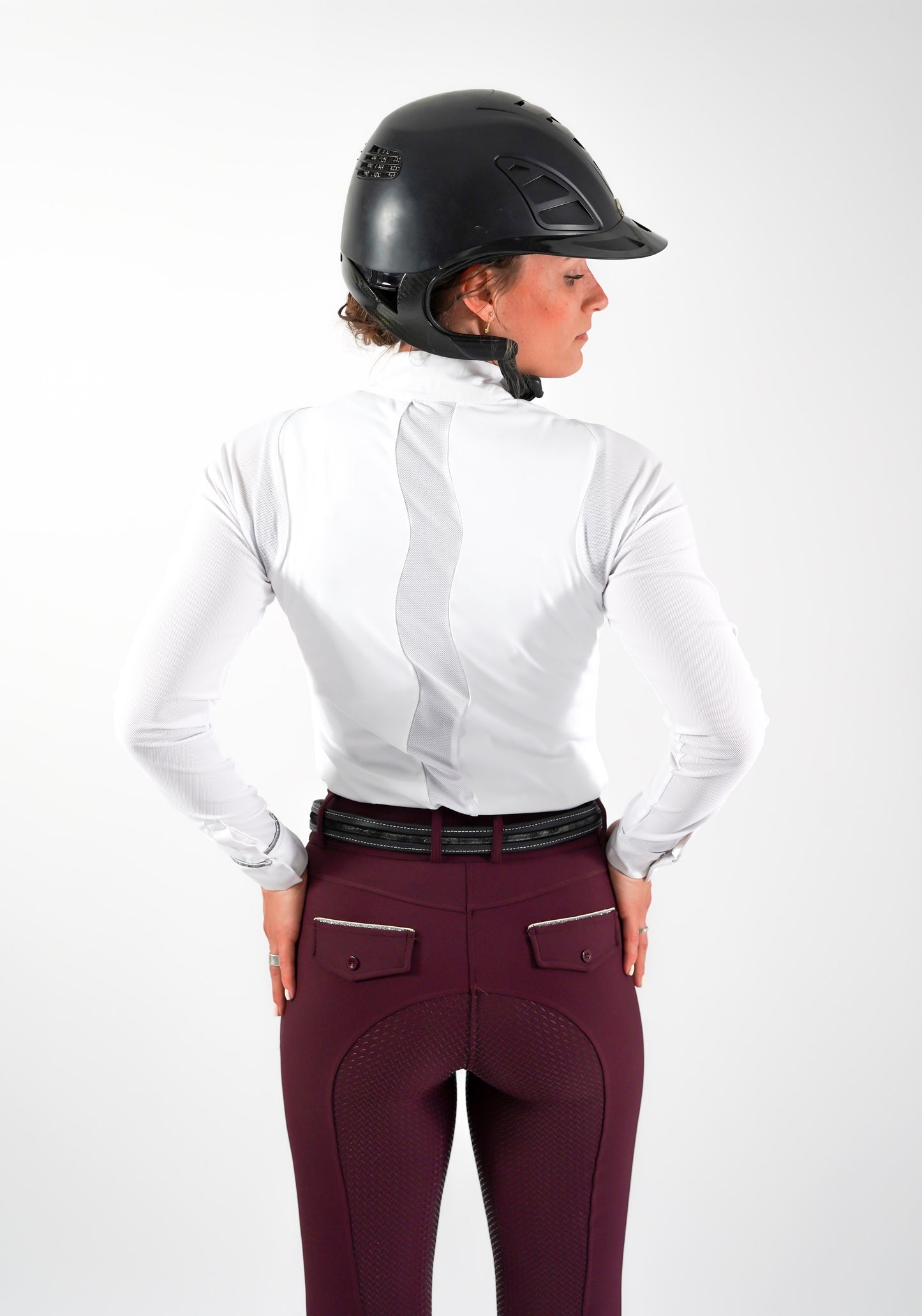 pantalon prune bordeaux argent équitation