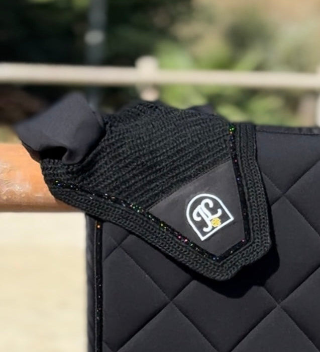 tapis bonne noir black cheval strass